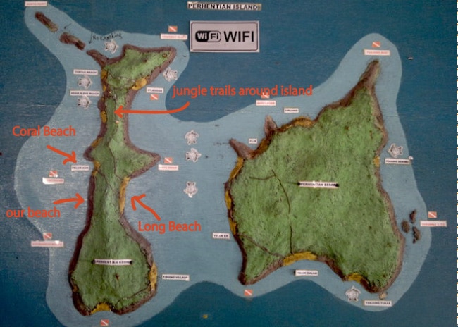 Perhentian Islands map