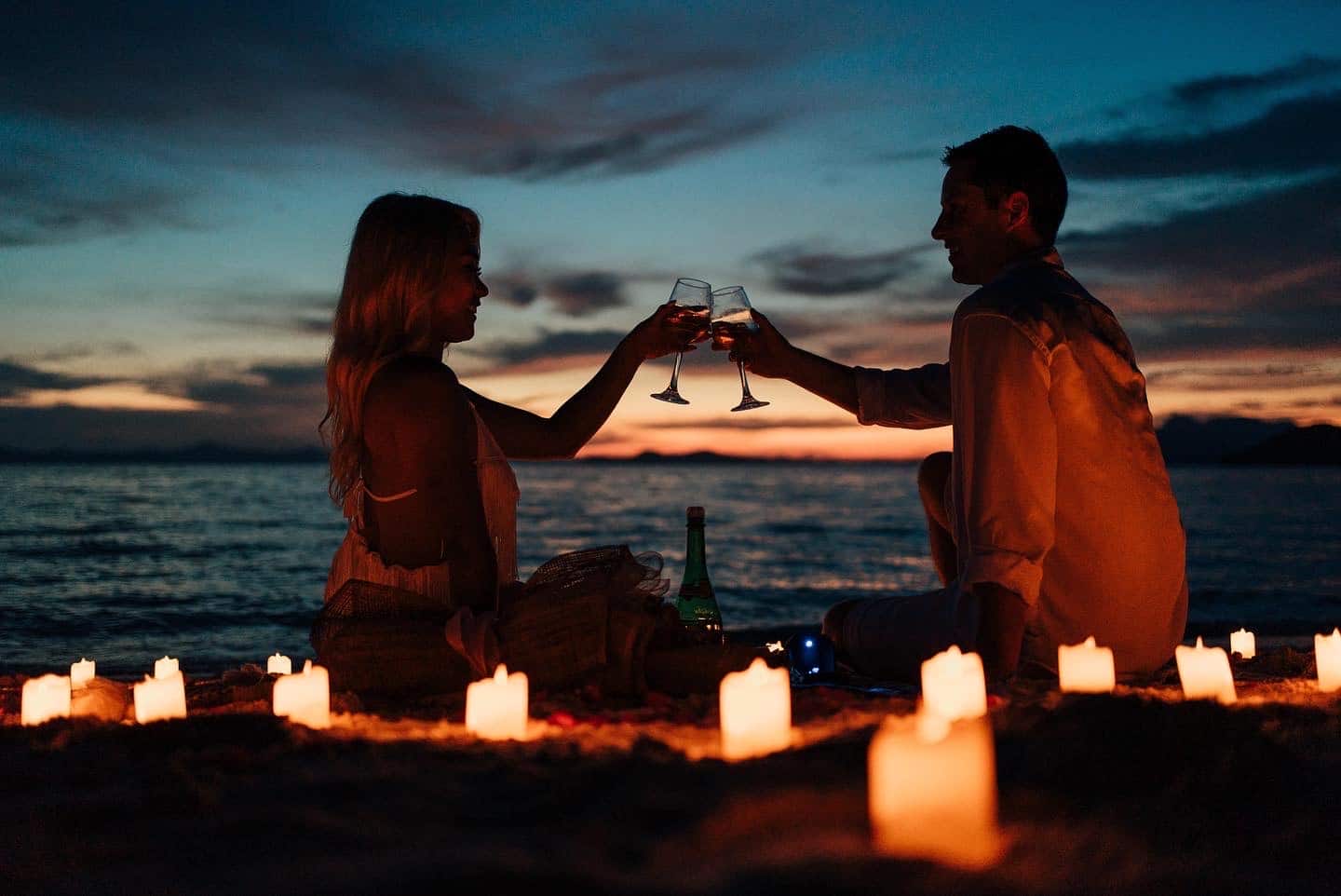 Sunset romantic candle rose petals coron wedding proposal package El nido Palawan private tour 2
