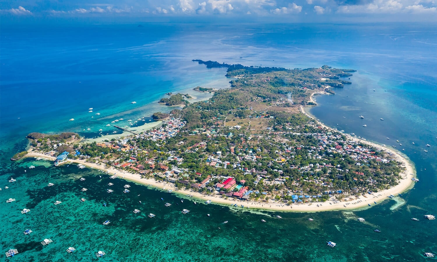 malapascua island aerial view banner