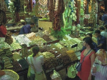 Food and spice market in Istanbul