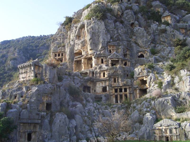 Cheap travel europe tour guide - Santa's tombs, Myra, Turkey