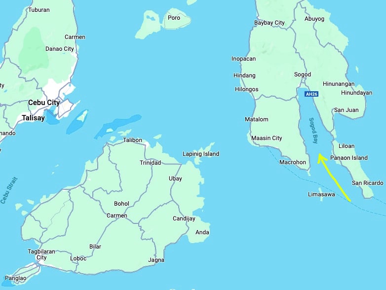 Sogod Bay map